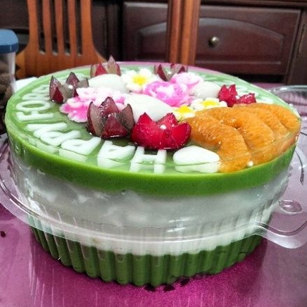 

puding pandan kelapa