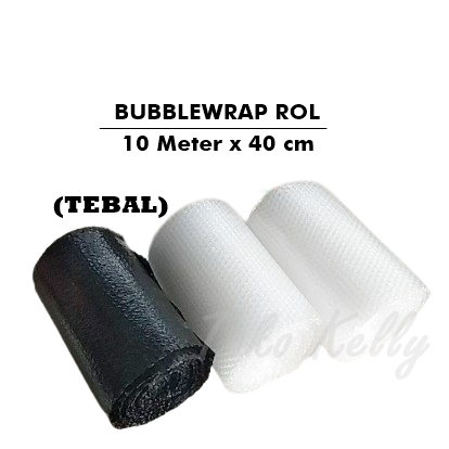

[W16] Bubblewrap Eceran 10 meter x 40 cm Tebal Murah Upack Bubble wrap hitam putih ecer