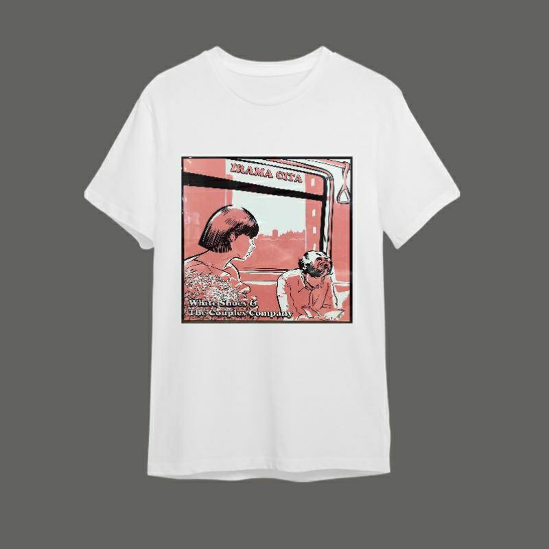 KAOS BAND - DRAMA CINTA white shoes tbc couples compani /Tshirt Premium Musik Rock Metal UNISEX