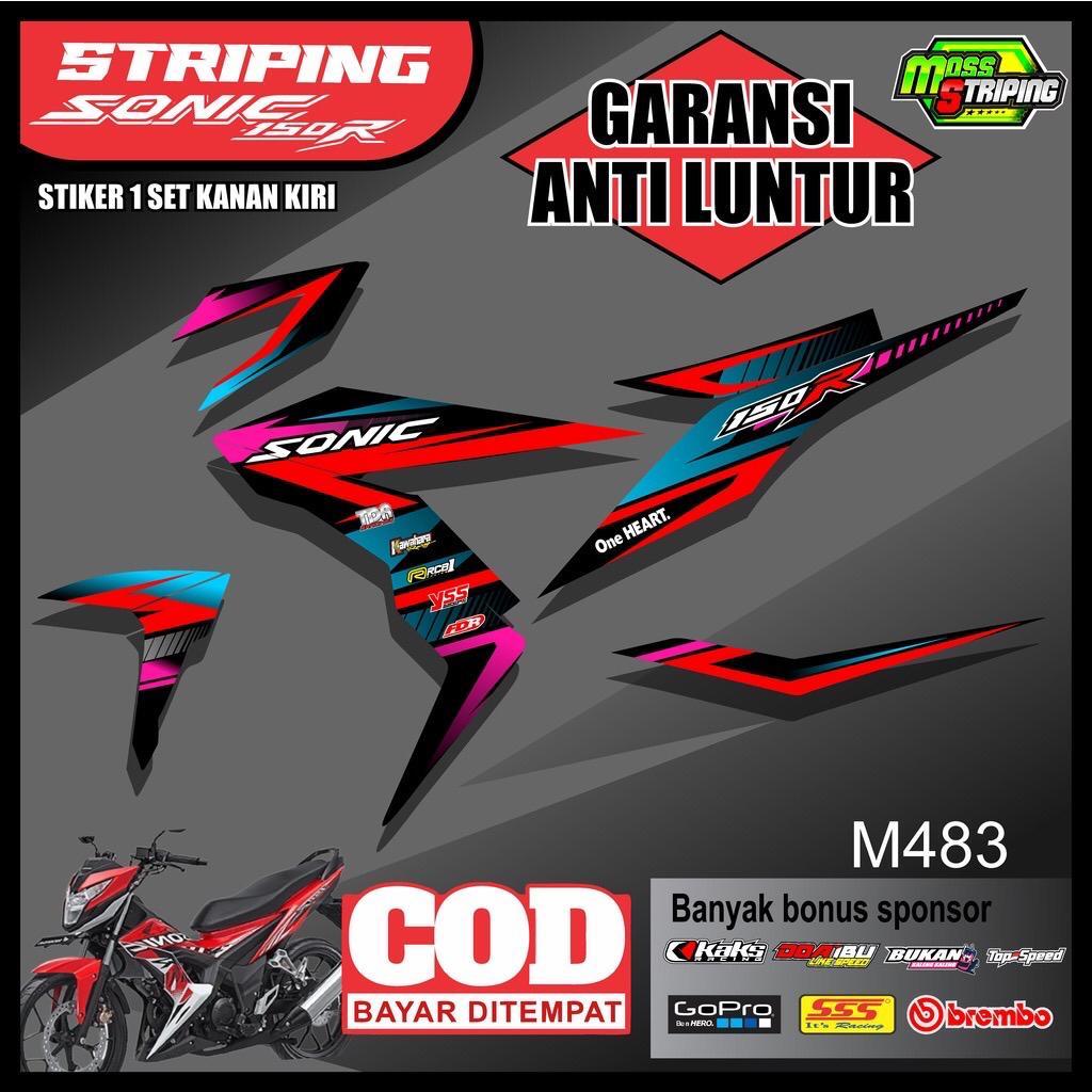 Stiker Striping Honda SONIC 150R 150 R M483 Sticker Setiker Setriping seticker lis List Variasi akse