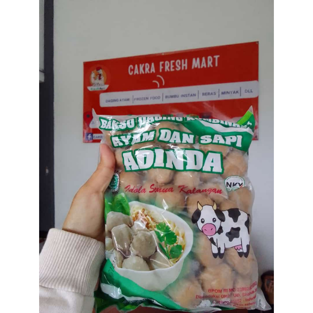 

Bakso ayam dan sapi merk adinda