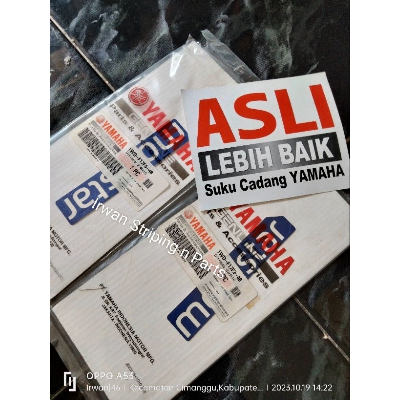 Sticker Stiker Striping Movistar Body Belakang Bawah ORIGINAL Yamaha R25 GP 2016