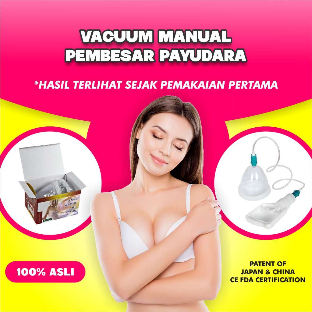 original alat pompa udara penambah ukuran payudara untuk wanita pembesar hasil cepat besar, kencang,