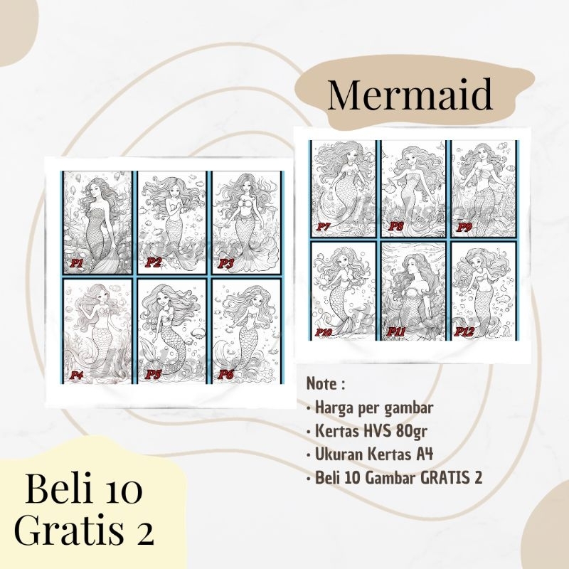 

Gambar Mewarnai MERMAID