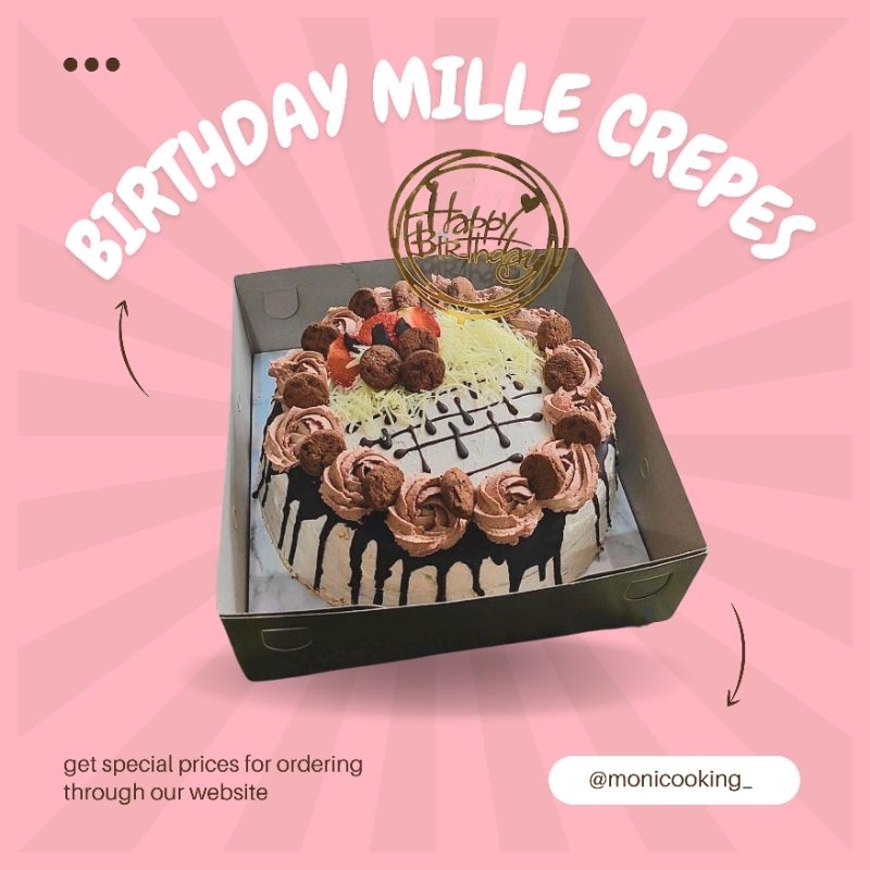 

MILLE CREPES SELOYANG | MILLE CREPES ULANGTAHUN | KUE ULANGTAHUN BANDUNG| CAKE 21CM