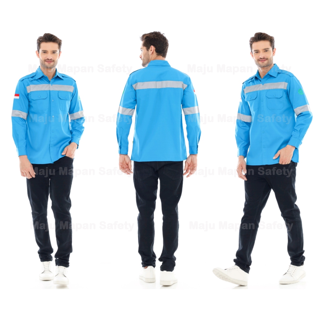 Wearpack Safety Baju Kerja Lapangan Lengan Panjang Merk ATX PLN