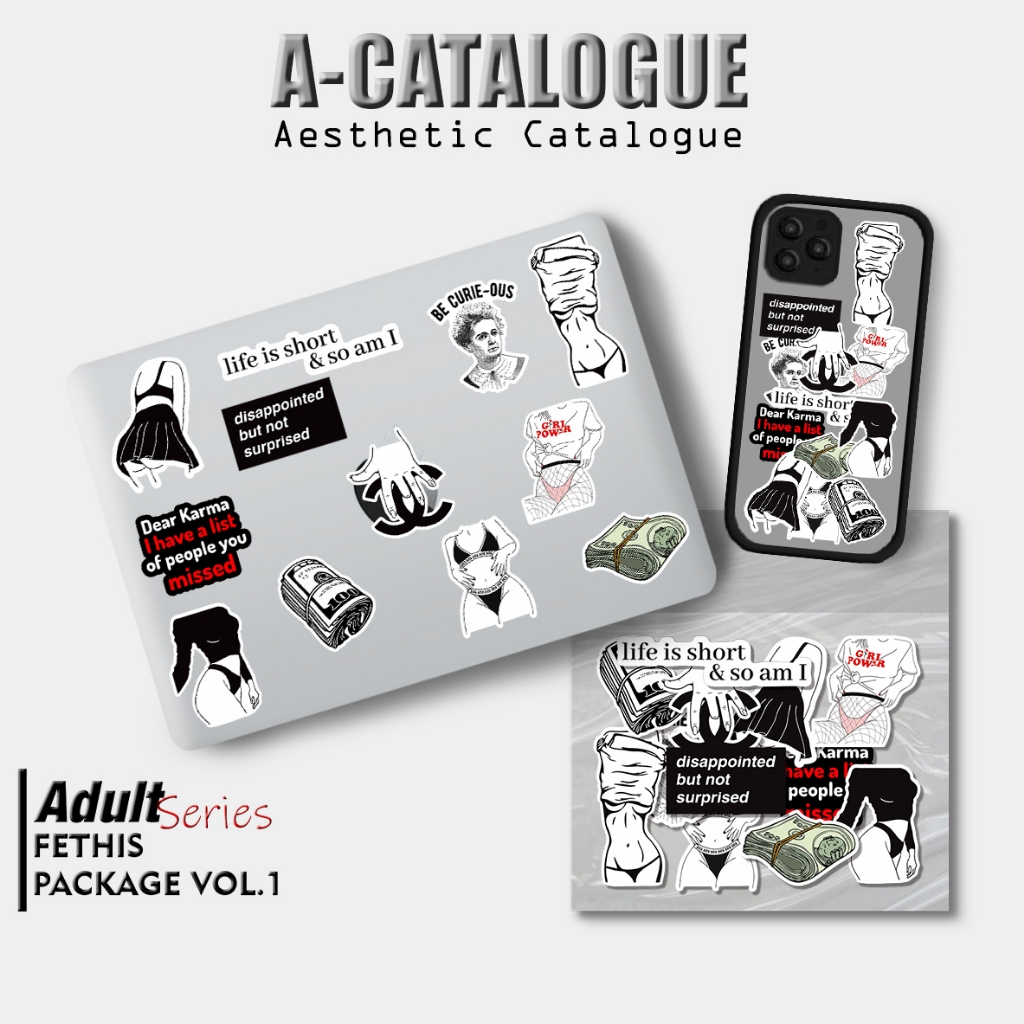 

Sticker Aesthetic Catalogue Waterprooft Compilation Hypebeast Adult I8+ Icon Logo || FETISH PACKAGE