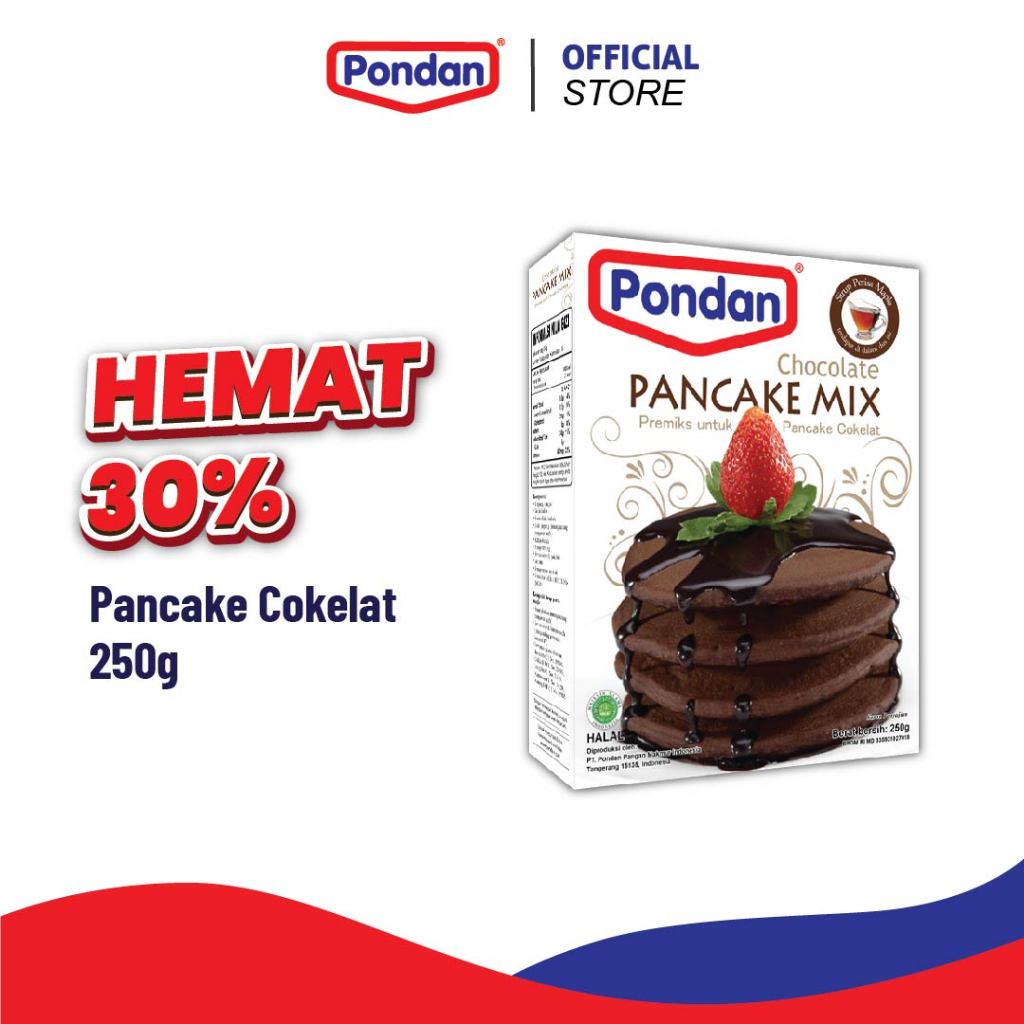 

(DISKON 50%) Pondan Pancake Cokelat 250g EXPIRED 6 AGUSTUS 2025