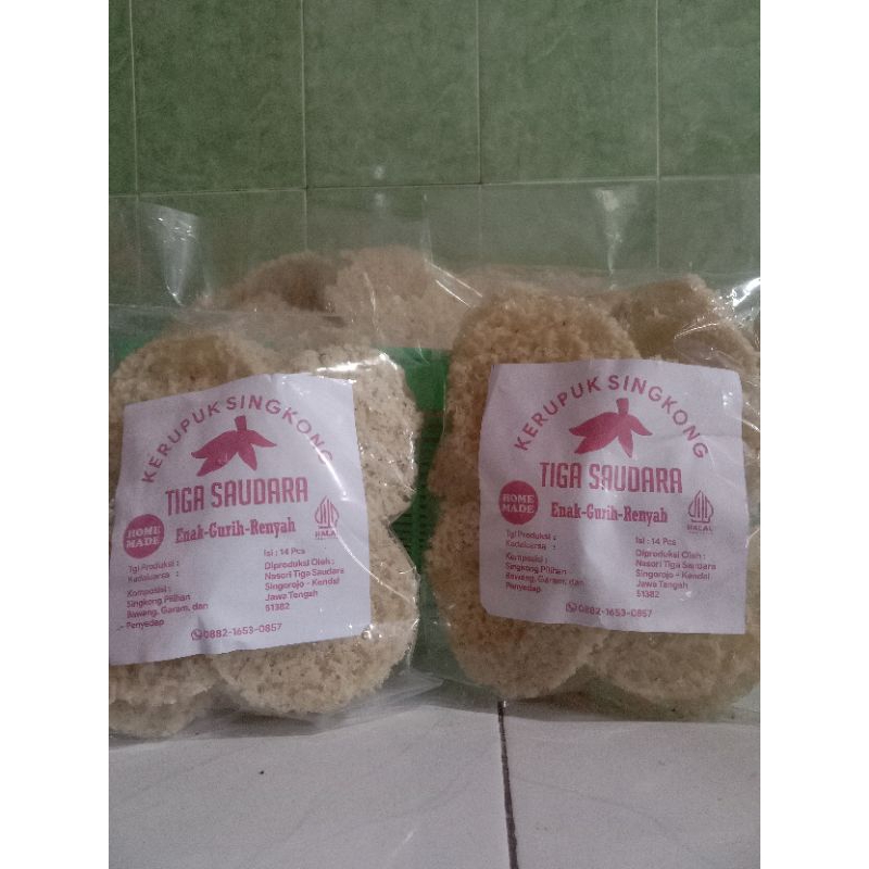 

KRUPUK SINGKONG 3 SAUDARA ISI 12-14PCS