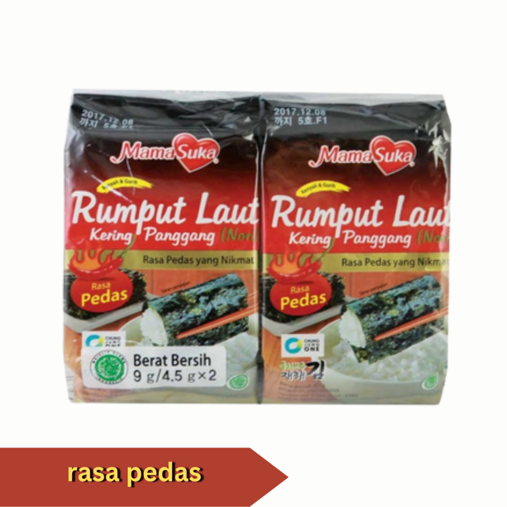 

Mamasuka Rumput laut kering panggang aneka rasa | 9gr