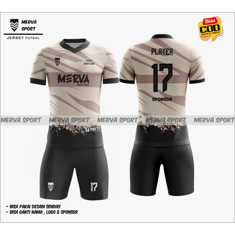 Jersey Futsal Stelan Full Printing Bisa Custom Nama , Logo