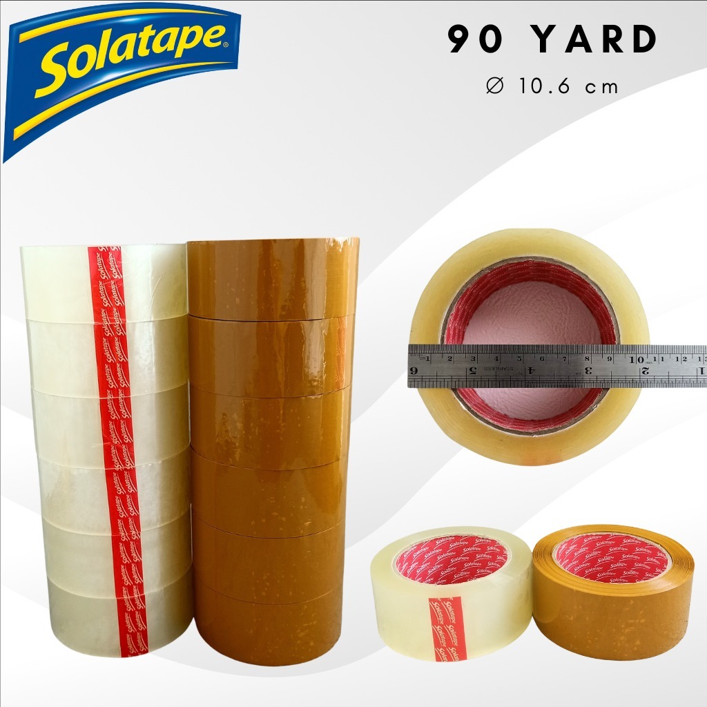 

Lakban Bening - Lakban Cokelat Solatape 45mm x 90 Yard