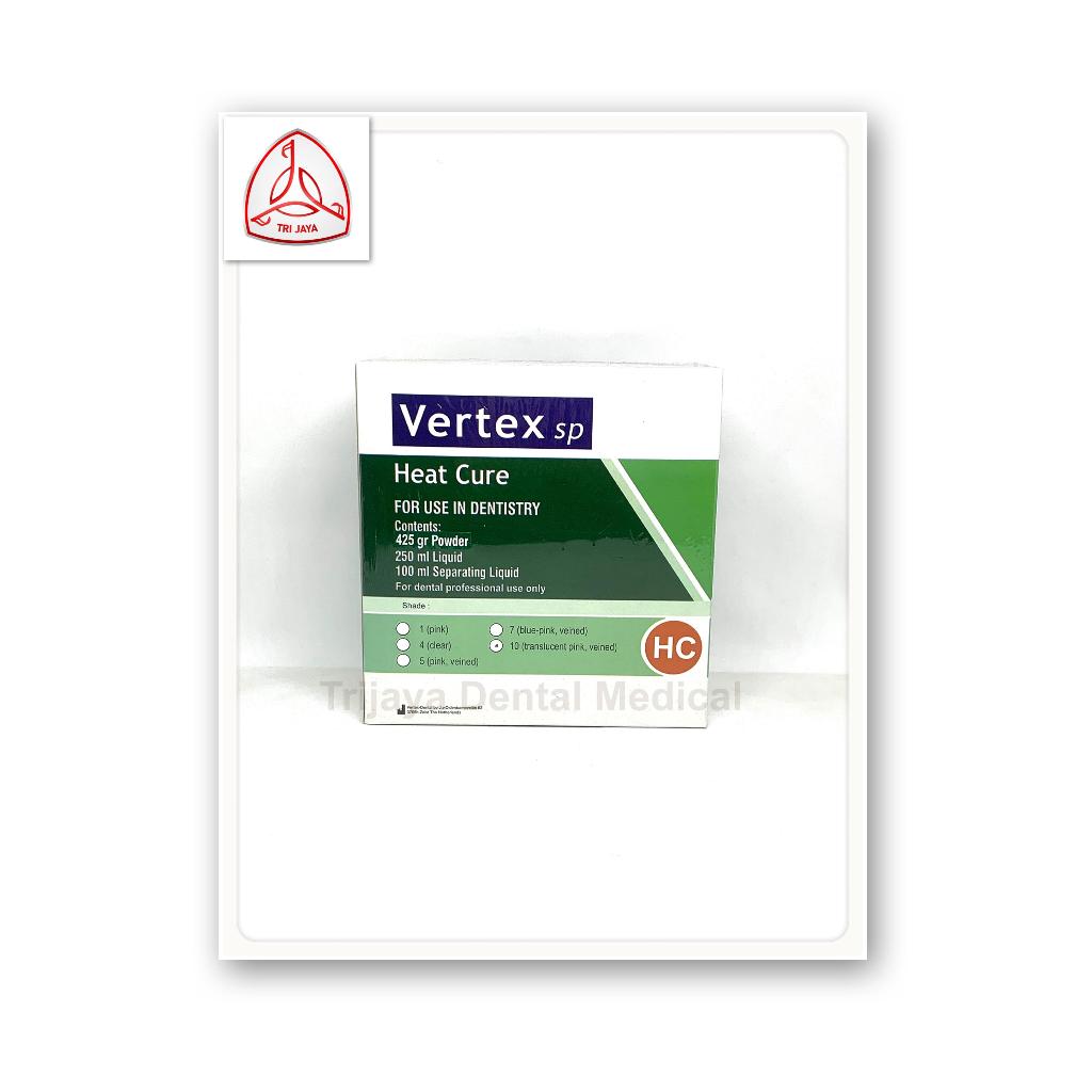 Trijaya Dental Medical Dental Acrylic VERTEX Sp Heat Cure/ Akrilik Gigi/ Bahan Akrilik gigi palsu