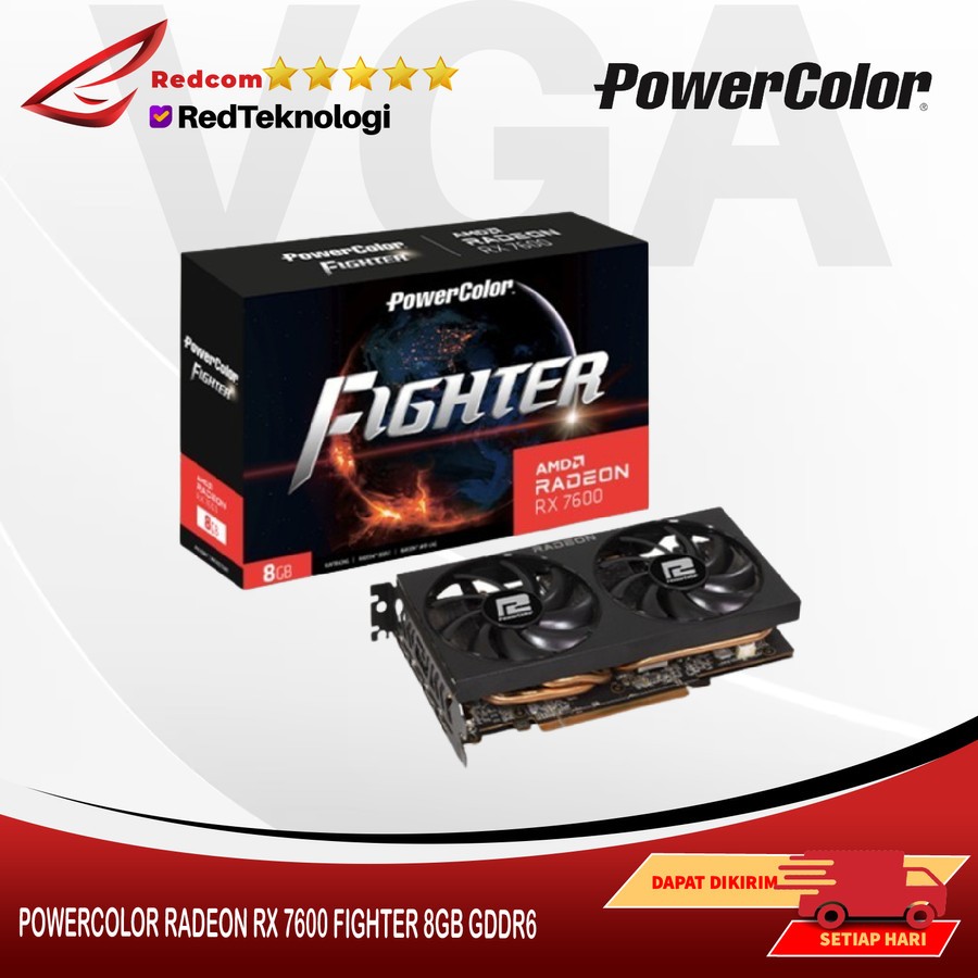 POWERCOLOR Fighter AMD Radeon RX 7600 8GB GDDR6