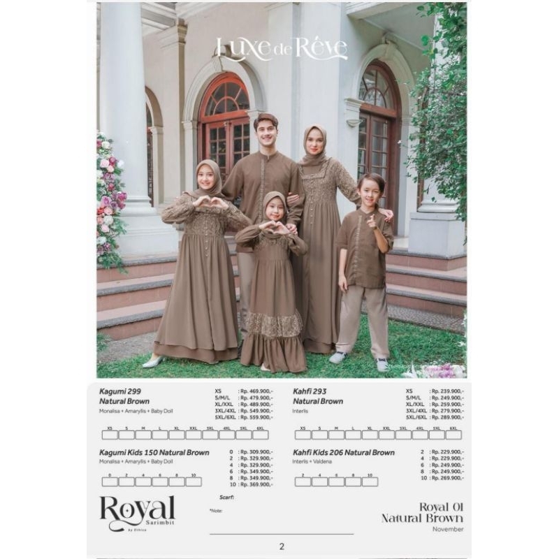 SARIMBIT ETHICA ELFA ROYAL 01 NATURAL BROWN