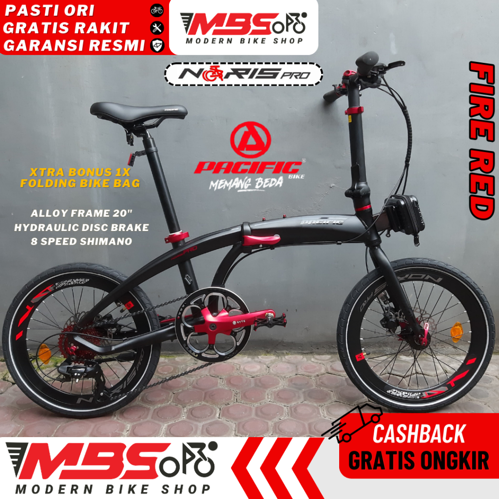SEPEDA LIPAT PACIFIC NORIS PRO X 20 INCH ALLOY / PASIFIC NORIS PRO FOLDING BIKE