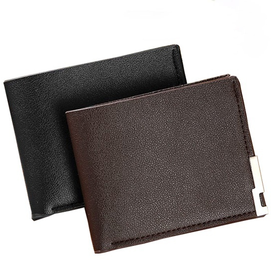 Dompet Pria Lipat Pendek Impor Dompet Slot Multi kartu Tipis Pendek Bahan Premium