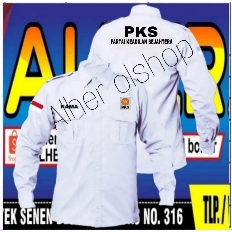 kemeja partai PKS baju partai PKS seragam partai PKS kemeja kerja Partai PKS baju kerja Partai PKS s
