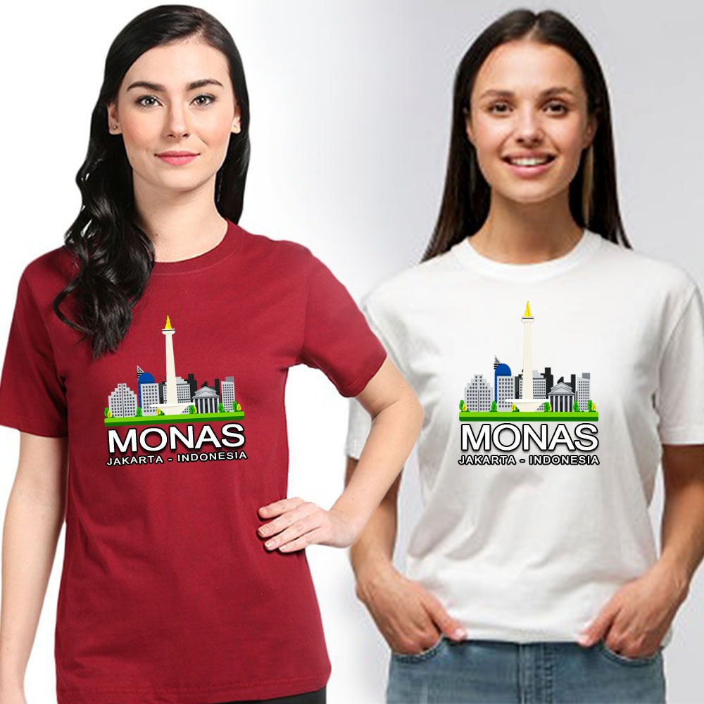 Kaos Unisex Dewasa Monas Jakarta Indonesia