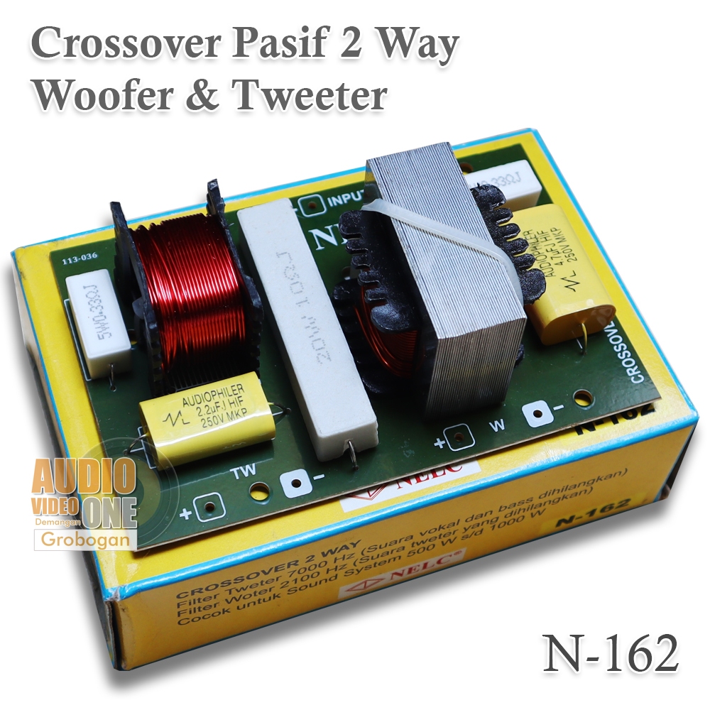 Crossover Pasif 2 Way Woofer Tweeter Krosofer Speaker Bass Twiter N-162 500 - 1000 Watt