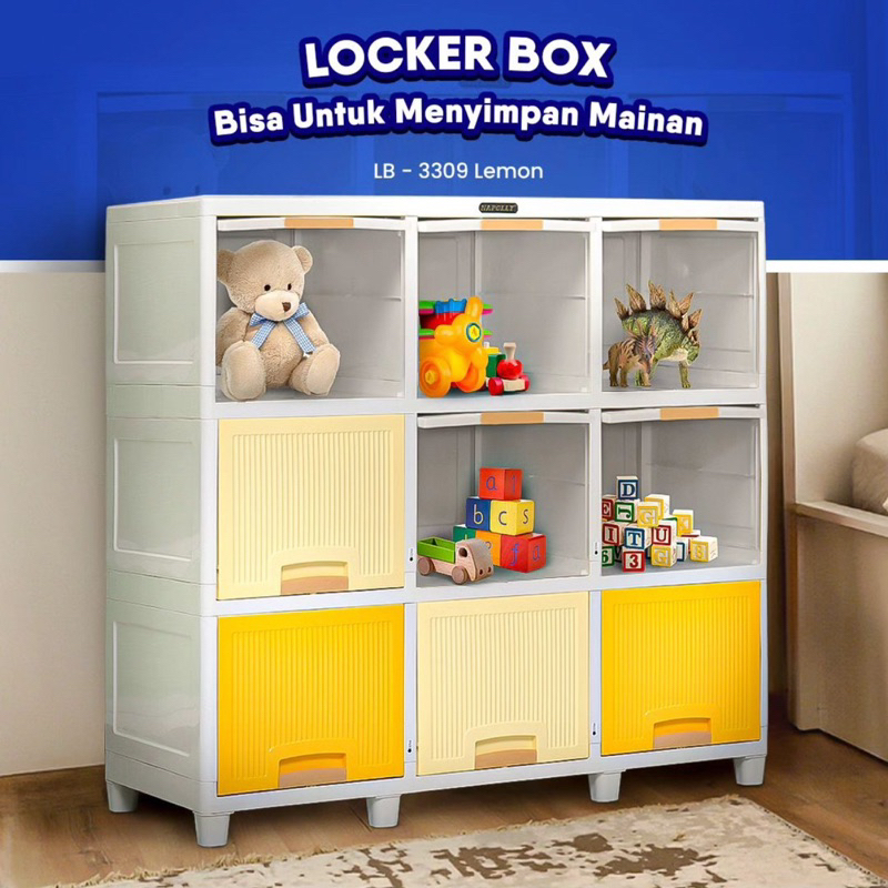 Lemari Cabinet Plastik Rak Tv Napolly Lemari Baju 9 pintu