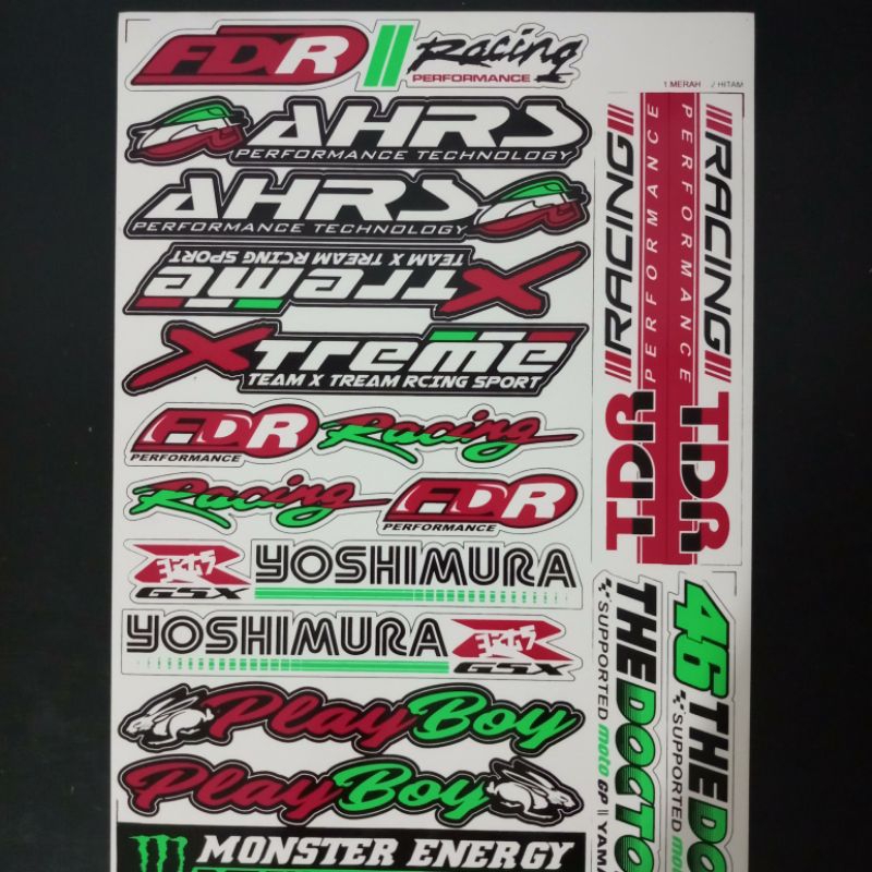 

stiker gank 1 Lembar 42x28cm |xtc |brigez |polygon |bmx |moto GP |simtec