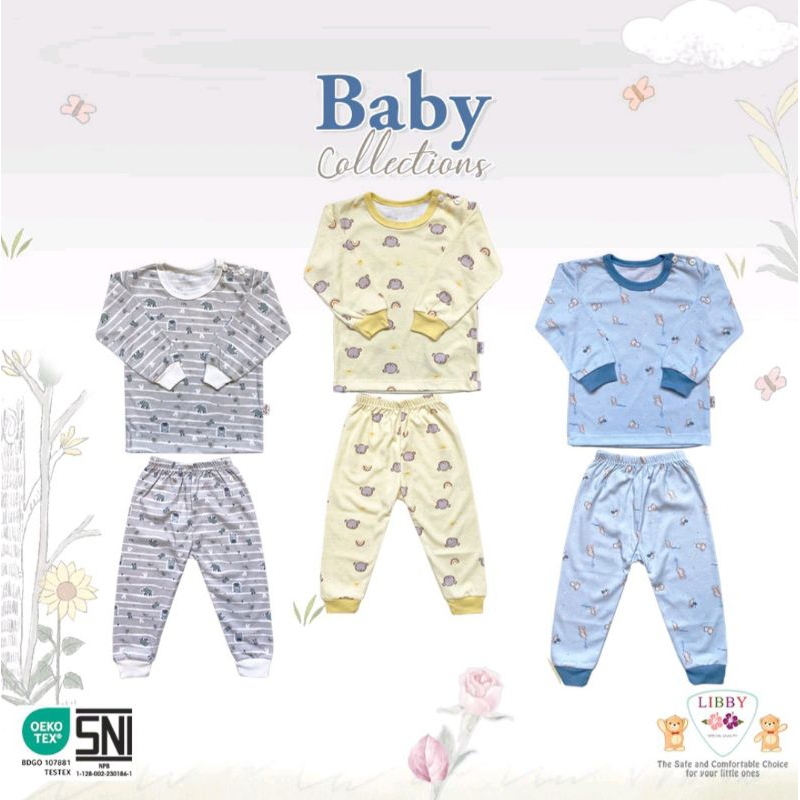 LIBBY SETELAN PANJANG LIBBY BAJU TIDURLIBBY 3 STEL SETELAN BAYI 3 SETELAN LIBBY LIBBY 3SETEL