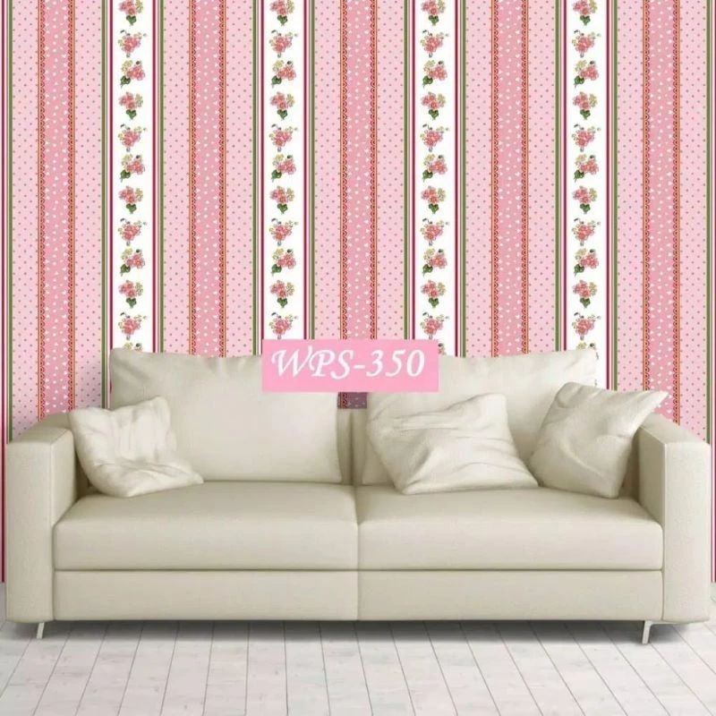 Walpaper dinding Bunga Lapis Pink