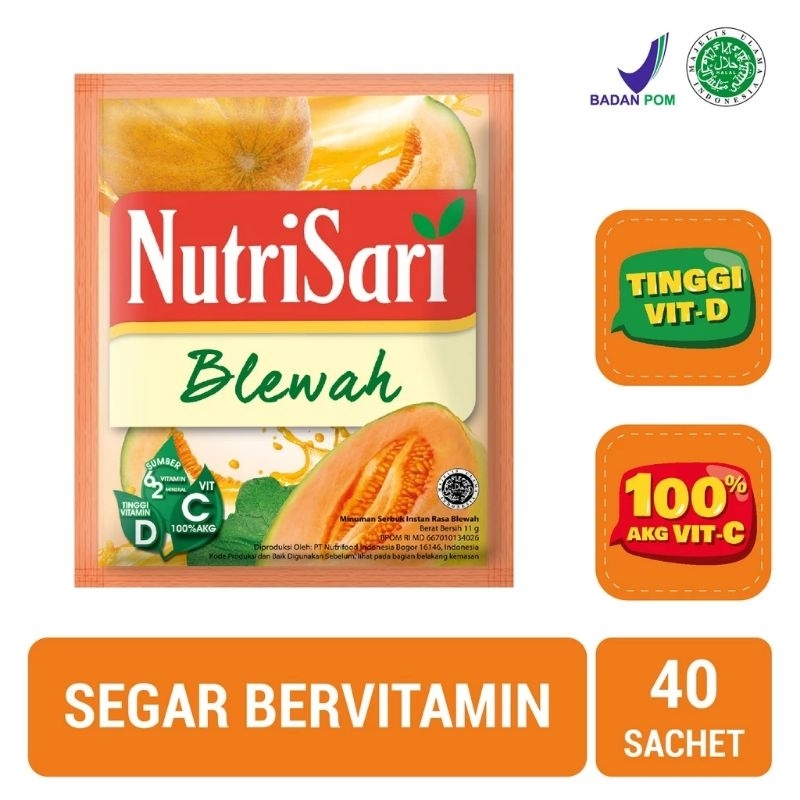 

NutriSari Blewah isi 40 sachet - Minuman Sari Buah Jeruk Vitamin C