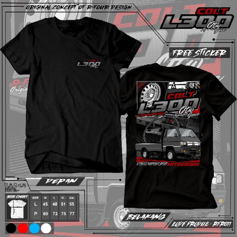 KAOS COLT L300 RFR011 KAOS SAPEK KAOS DRIVER MUDA KAOS MITSUBISHI L300 ELSA