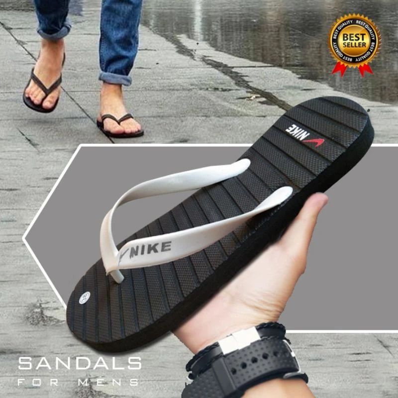 SANDAL PRIA JEPIT SANDAl CASUAL GARIS (A03)