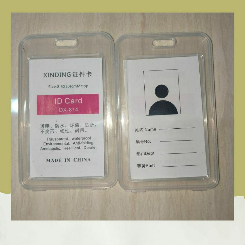 

Casing ID Card Potrait Tutup Plastik