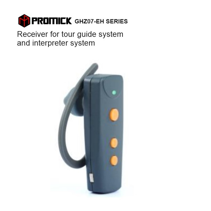 Unit Penerima Receiver TambahanWireless Audio Tour Guide Interpreter Haji Umroh - PROMICK GHZ07-EH -