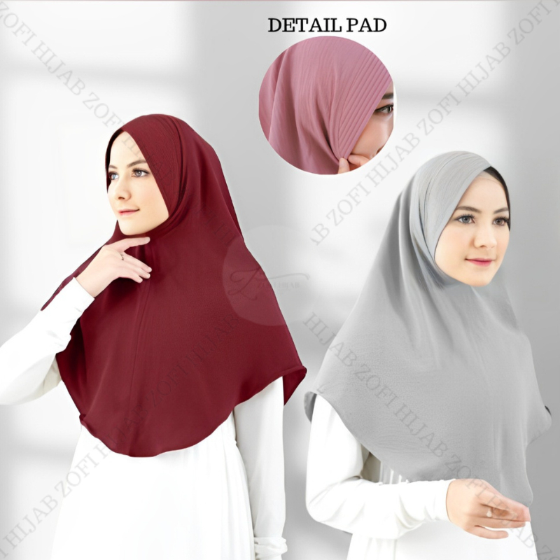 Jilbab Instan Bergo hamidah Crinkle Airflow Pet M | Hijab Instan Bergo Crinkle Premium | Kerudung Be