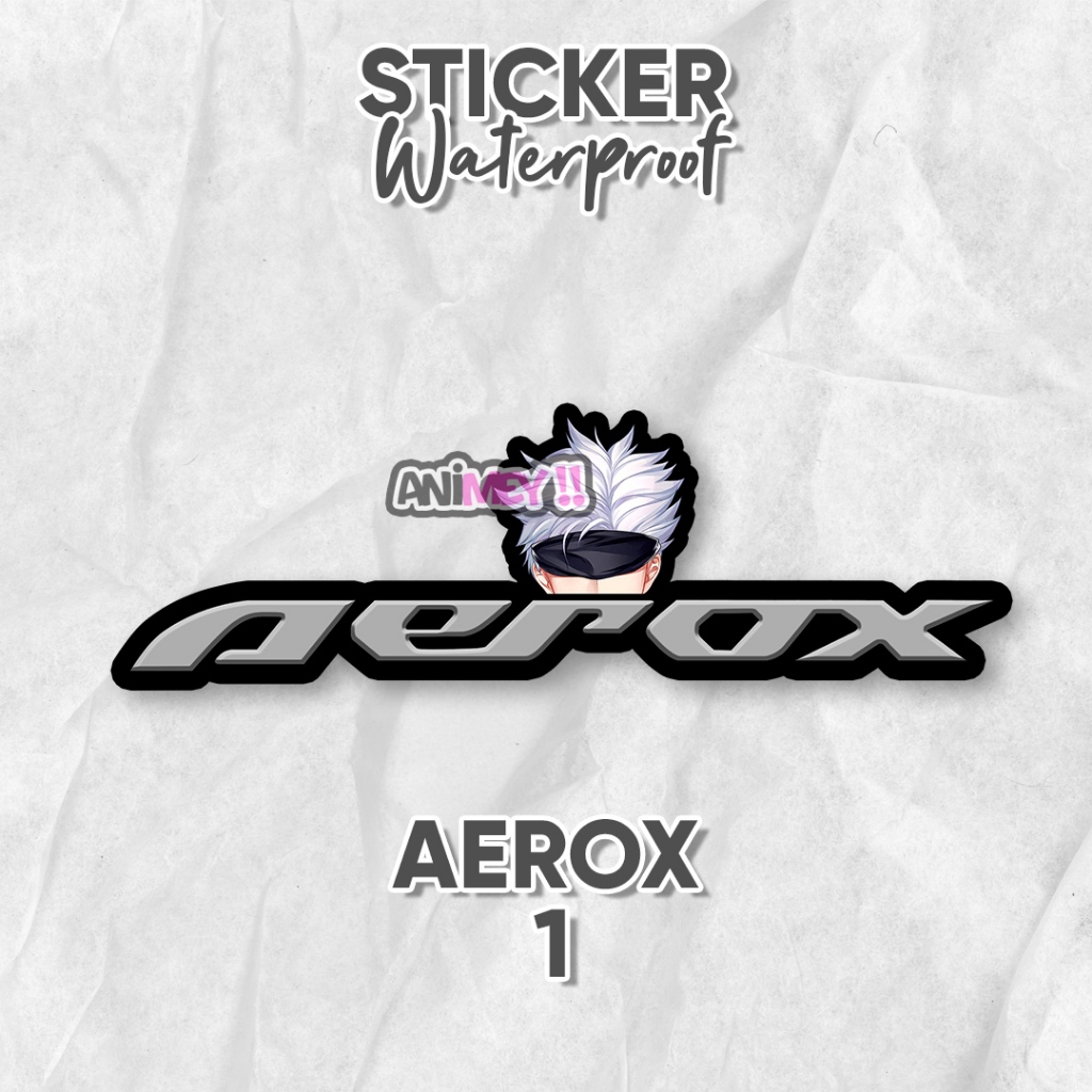 

Stiker Gojo Satoru Logo Aerox / Stiker Anime Waterproof
