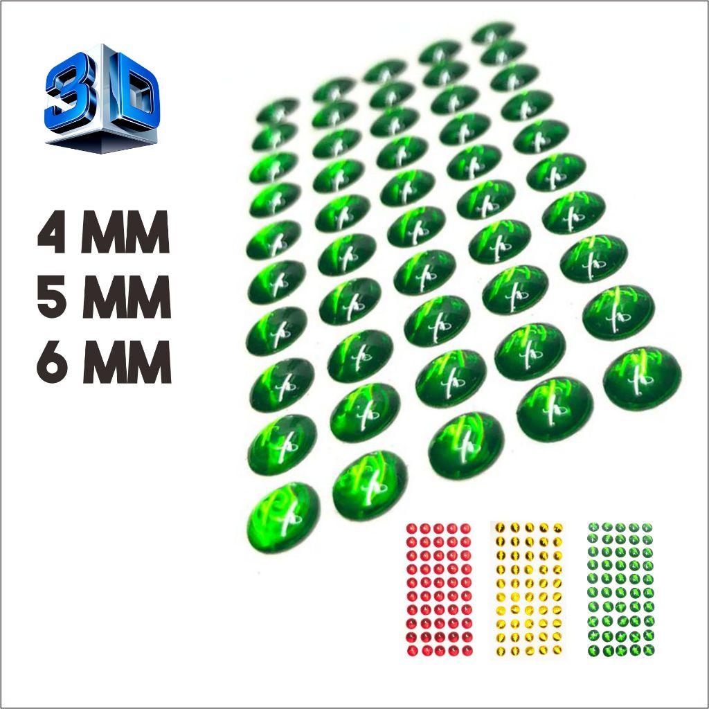 Mata umpan hologram 3D warna solid