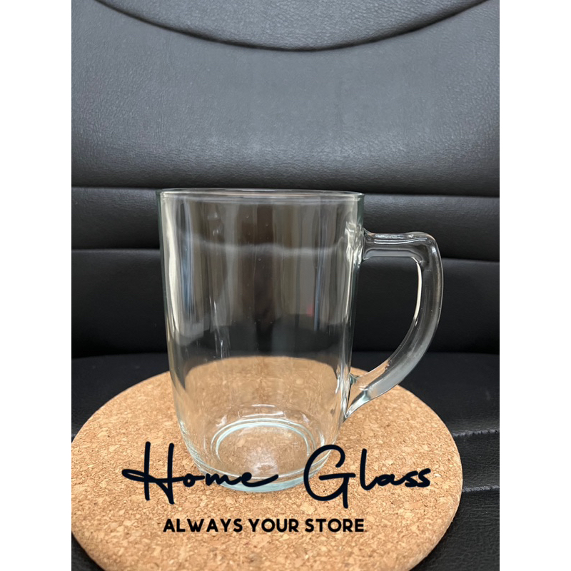 Gelas Gagang 350ml/Gelas Gagang isi 6pcs/Gelas gagang kaca/Gelas Kopi/Gelas Teh/Gelas Kaca Tebal