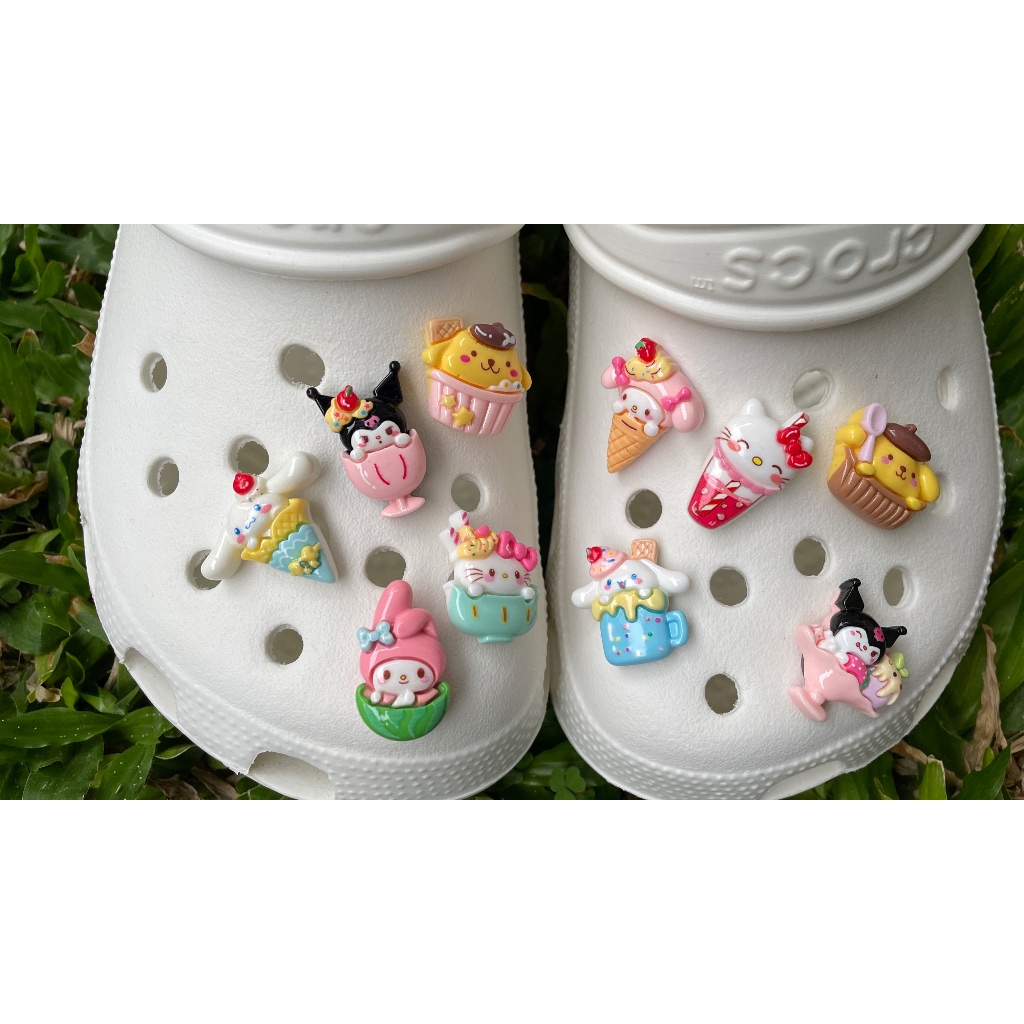 Orchid Store - Aksesoris Jibbitz 3D 1 pcs Hiasan Sandal Crocs bentuk Sanrio Ice Cream | Jibbitz Mura