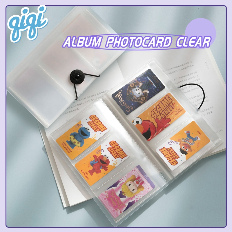 album foto polaroid 2r Transparan 120/240 slot /tempat photocard  Putih /buku album foto 2r kolbuk p