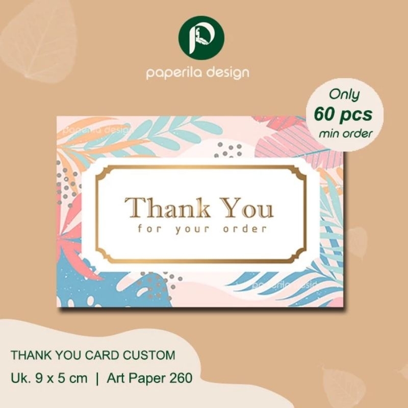 STIKER KARTU UCAPAN TERIMAKASIH BEBAS CUSTOM