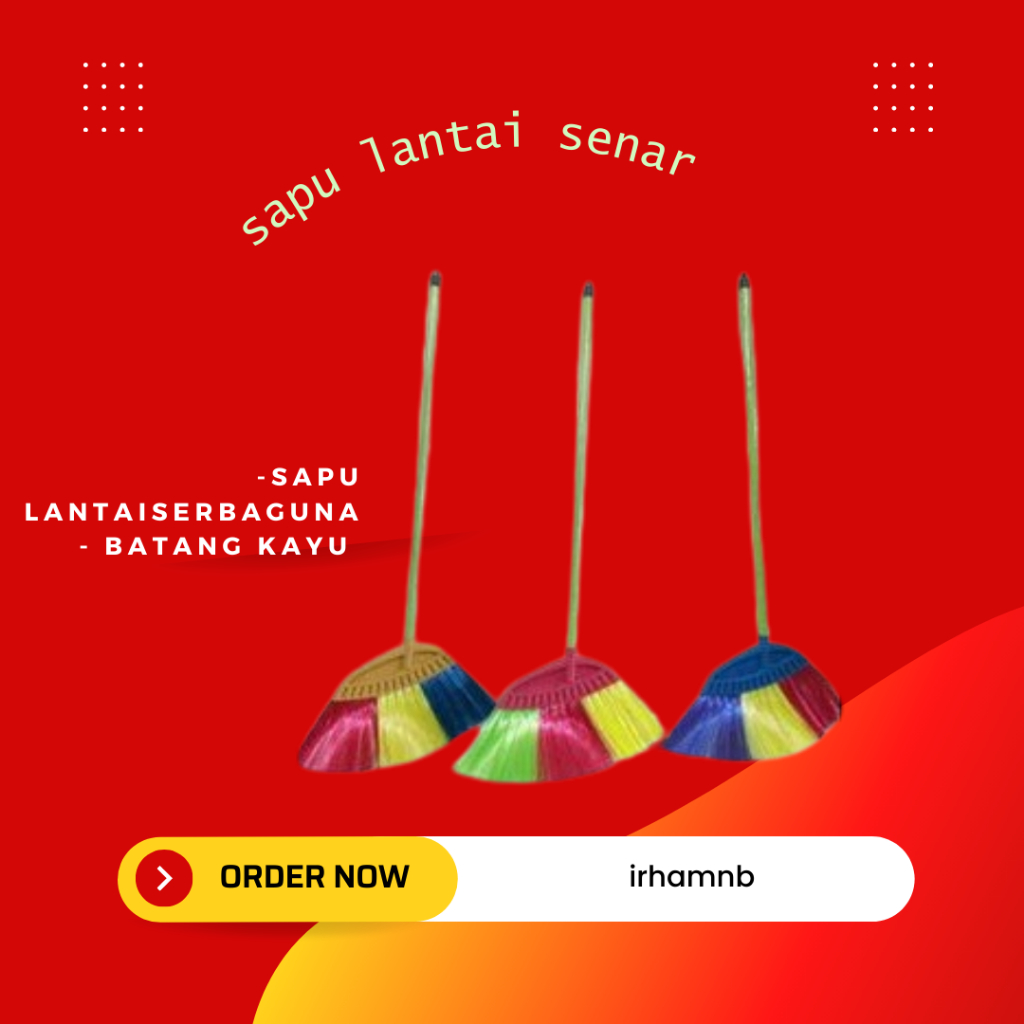SAPU LANTAI SENAR GAGANG PANJANG/SAPU