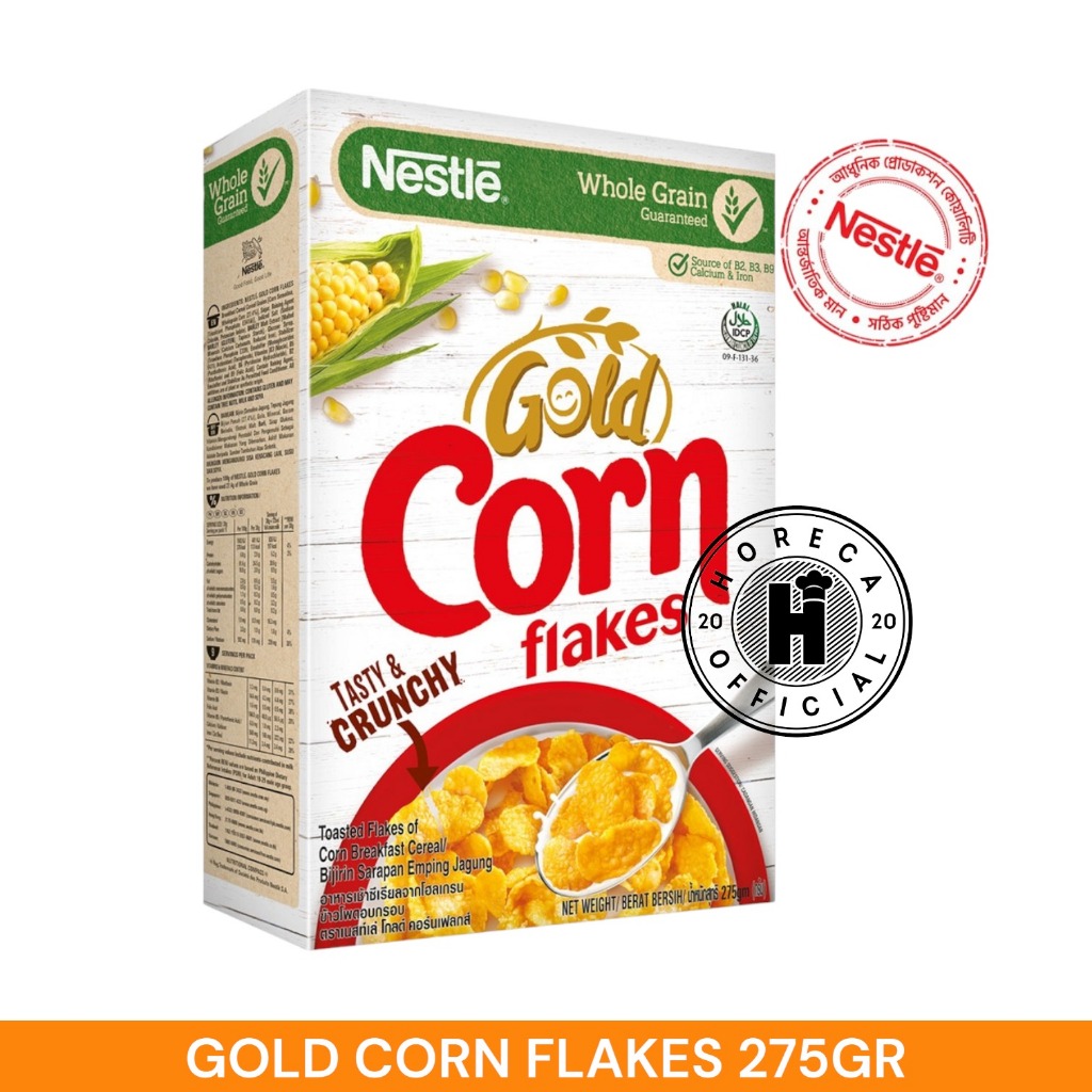 

CEREAL NESTLE GOLD CORN FLAKES 275GR/SEREAL NESTLE JAGUNG PIPIH 275GR