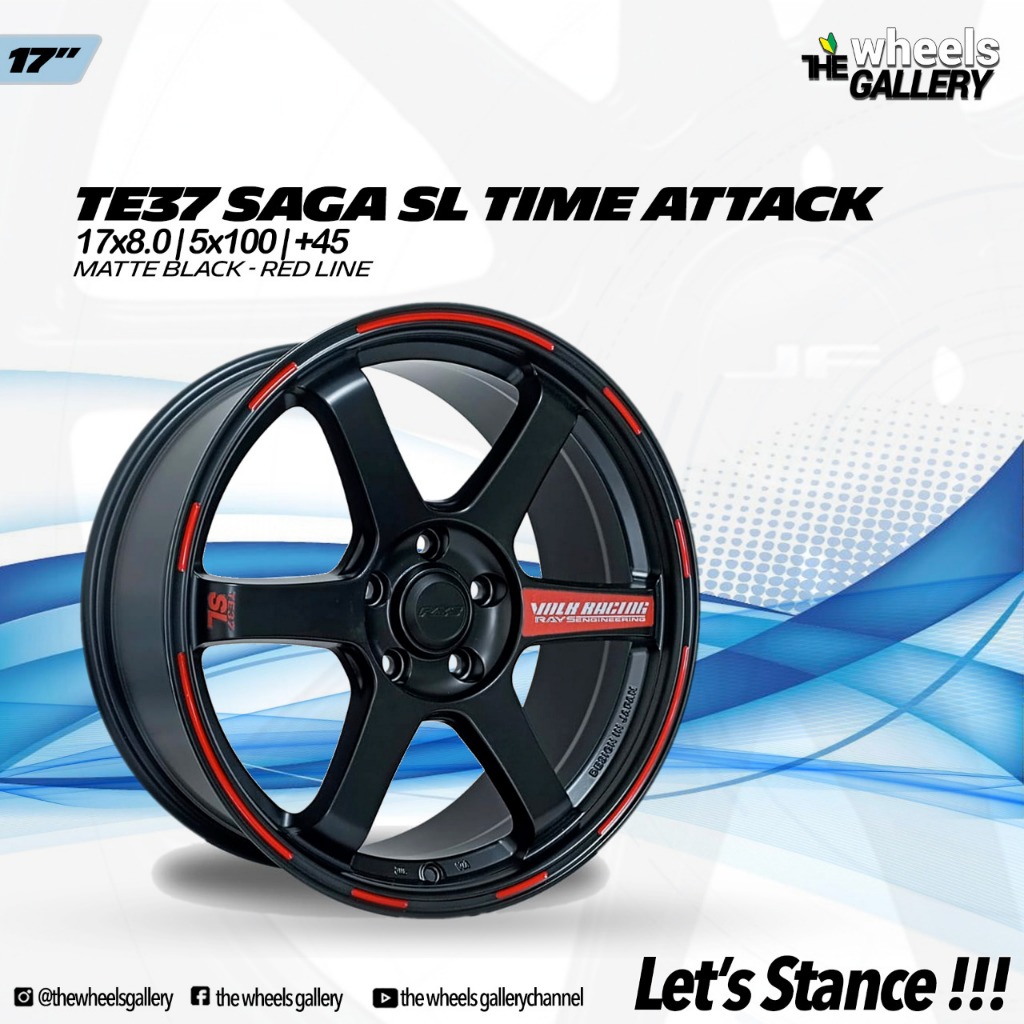 Paket Velg Dan Ban Mobil JF Luxury TE37SL 17" 5x100 By RH Wheels