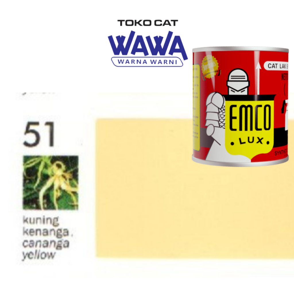 Emco Lux cat kayu dan besi sintetis KUNING KENANGA 51_ 1kg