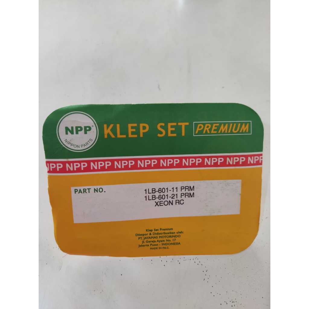 Klep Set NPP Xeon RC 1LB 601 11 / 1LB 601 21 Payung klep SET