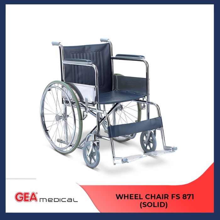 Wheel Chair FS 871-46 (SOLID) Crome S/S 'GEA'