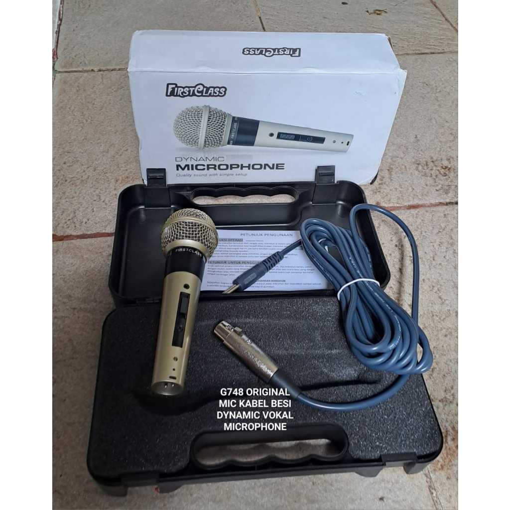 G748 ORIGINAL MIC MIK MIX  KABEL BESI DYNAMIC VOKAL MICROPHONE KARAOKE LEGENDARY  MIKROPON MICROPHON