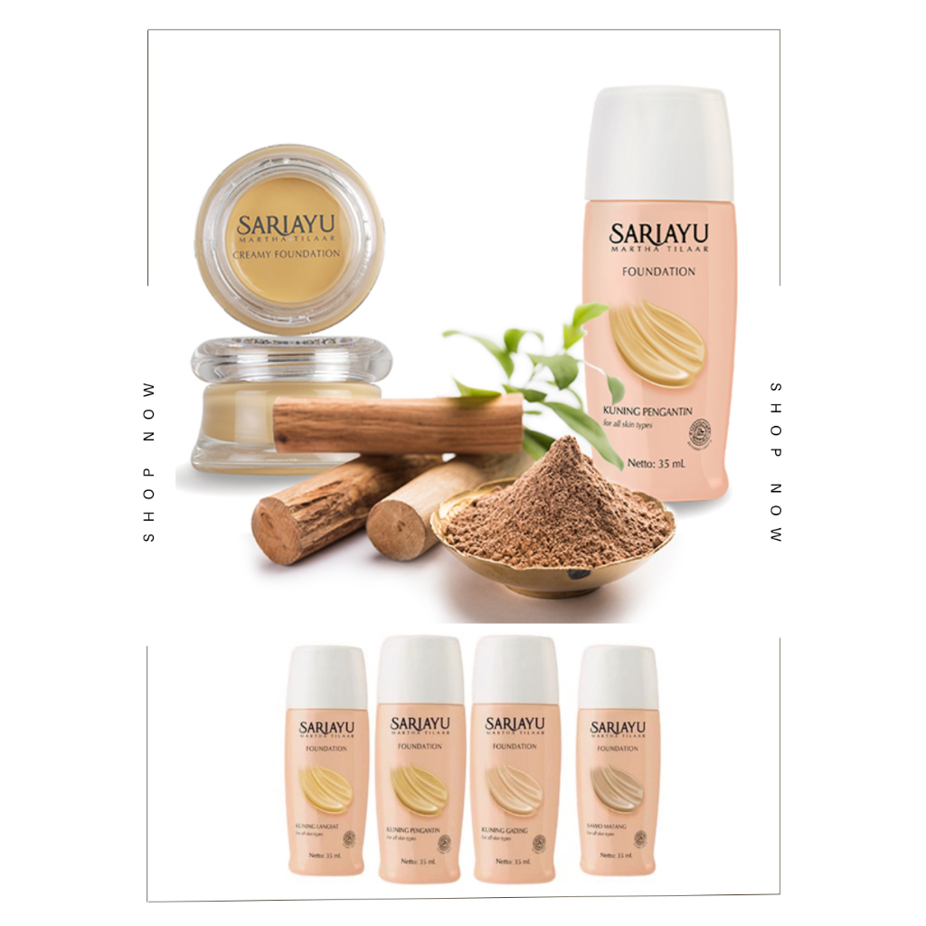 『PENJUALAN CEPAT』✔❤ [Terlaris]Sariayu Liquid/Creamy Foundation/Alas Bedak/Dempul Kuning Langsat/Kuni