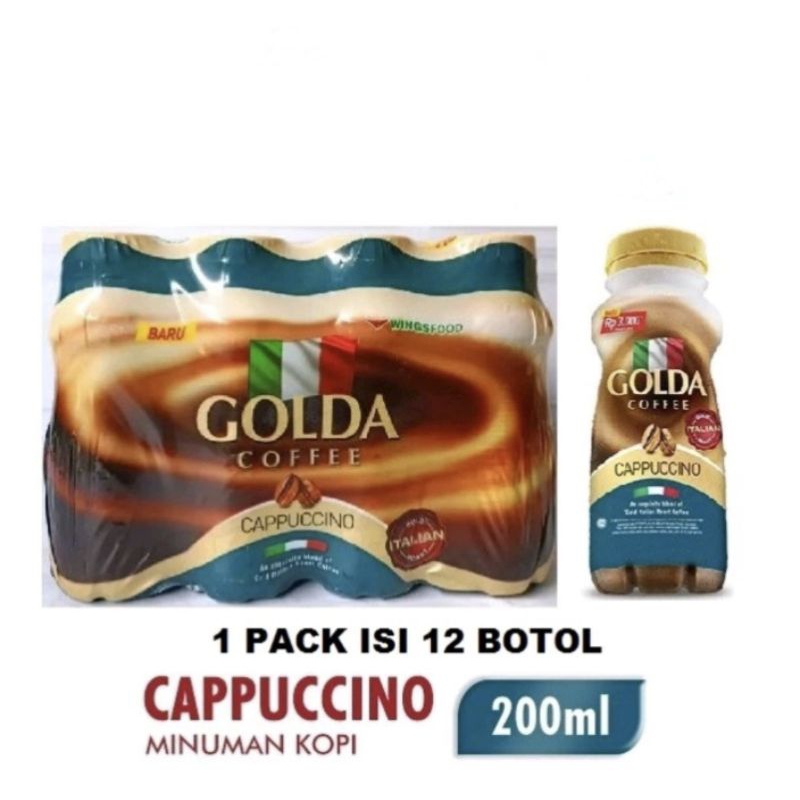 

[1 PACK] GOLDA Coffee Cappuccino 12 Botol × 200 ML