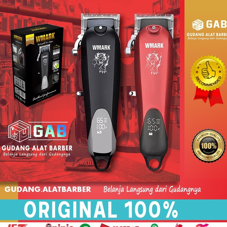 Mesin Cukur Rambut Hair Clipper Wmark NG 103 B Alat Cukur Pangkas Rambut 6500 Rpm Barbershop Origina